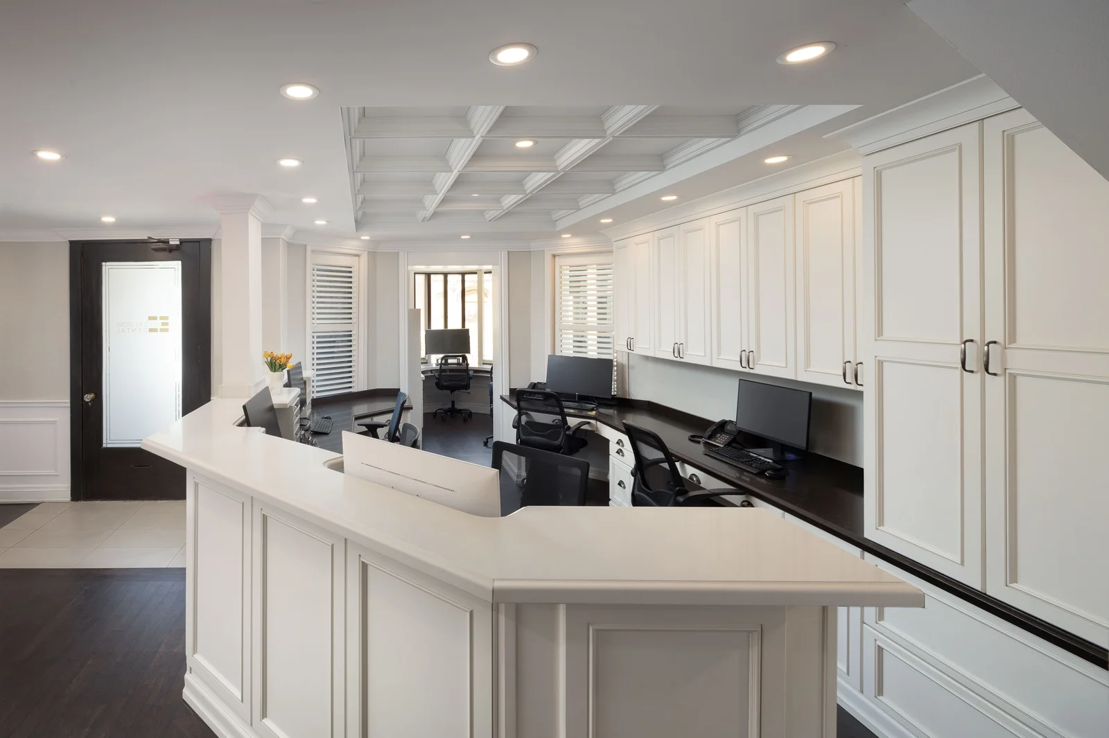 Century Stone Dental, Hamilton: reception front desk.