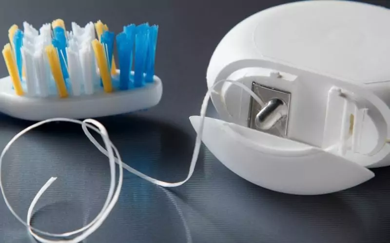 toothbrush and floss