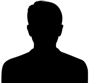 A silhouette of a man on a white background.