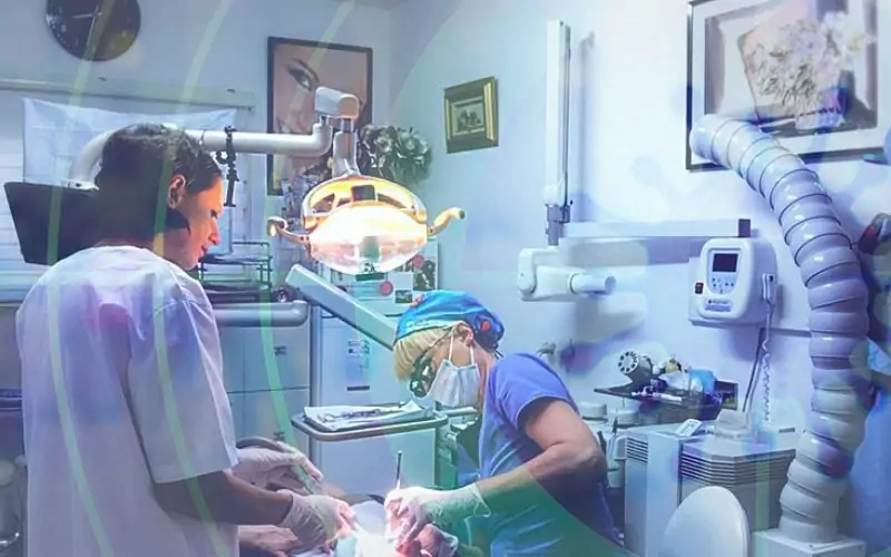 dentist performing restorative treatment